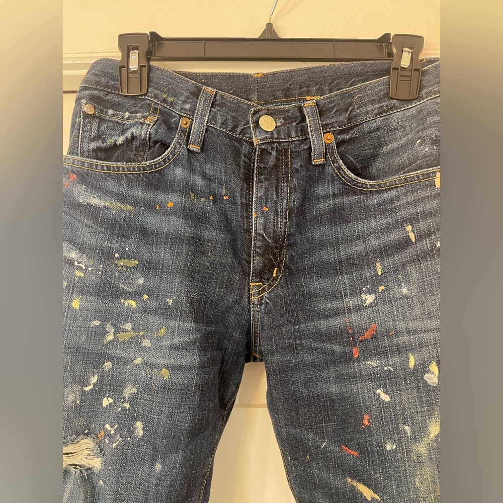 Ralph Lauren Denim & Supply Women’s Jeans 26 Distressed Paint Splatter Destroyed - Picture 4 of 9